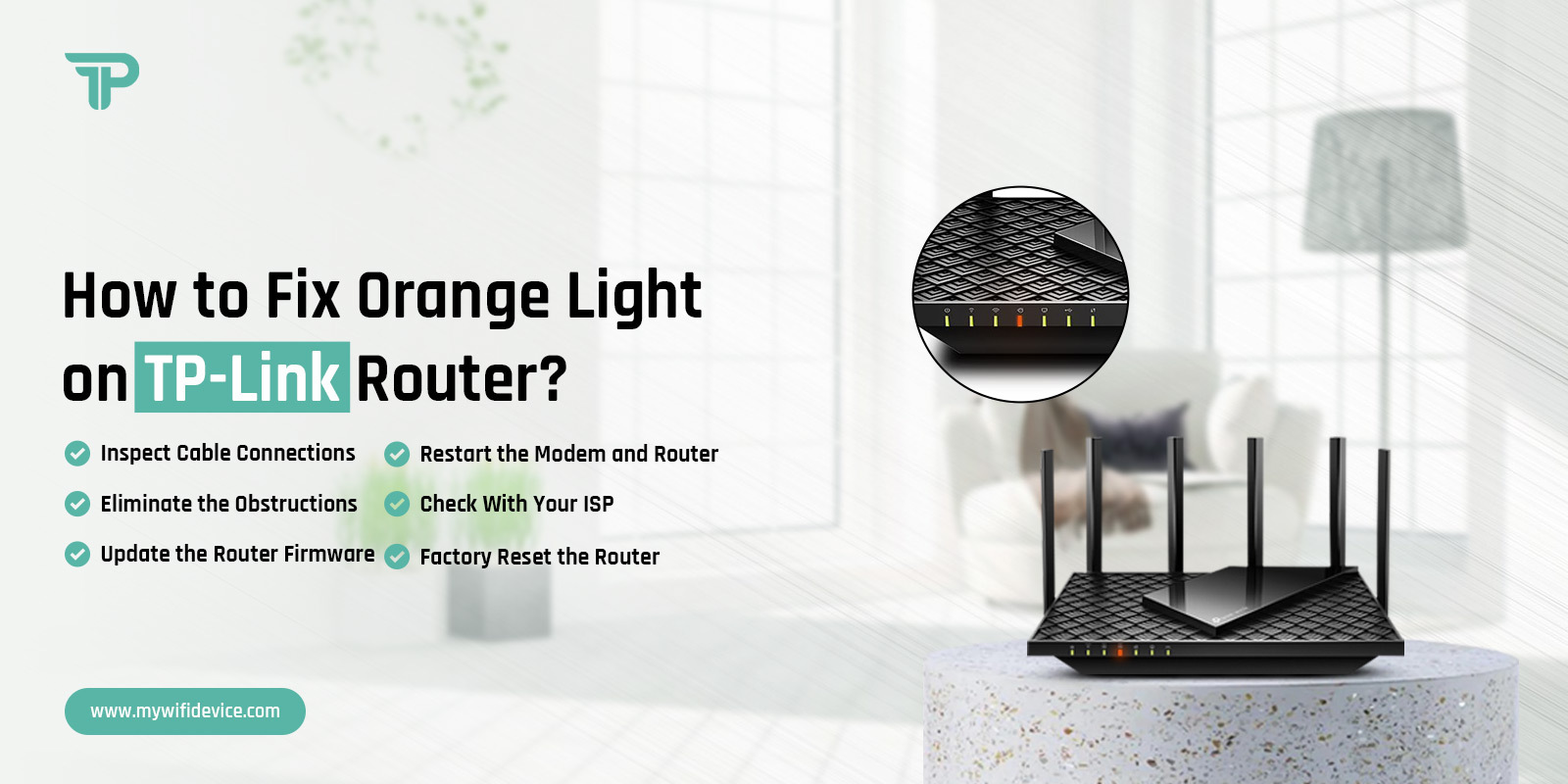TP-Link Router Orange Light